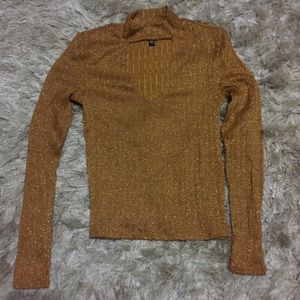 Gold Mock Neck top